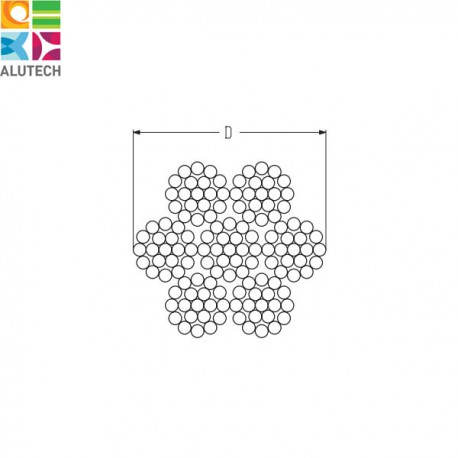 403930400 CR-3-250-SS Alutech Трос (м)