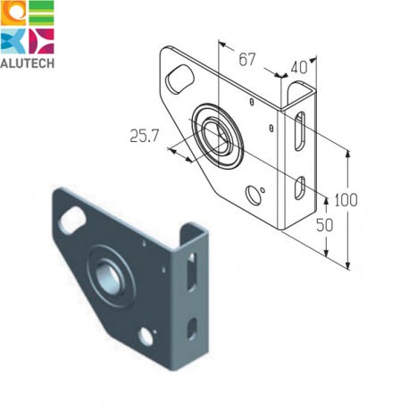 403430000 IB-67L Alutech Кронштейн промежуточный (шт.)