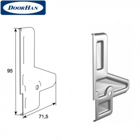 DH25161/BP DoorHan Крышка профиля усилителя верхнего без покрытия