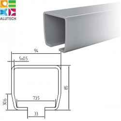 SG.02.001 Alutech Шина направлющая, L-6000 (оцинкованная) (шт)