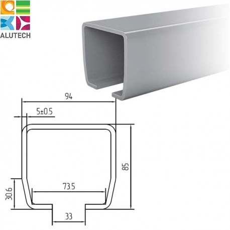 SG.02.001 Alutech Шина направлющая, L-6000 (оцинкованная) (шт)