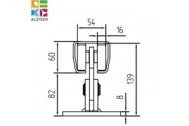 SGN.01.100 Alutech Опора роликовая (полимерные ролики), для ворот до 300 кг. Light (шт)