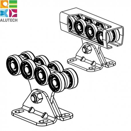 SGN.01.140 Alutech Опора роликовая (полимерные ролики), для ворот до 300 кг. Light (шт)