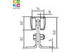 SGN.01.140 Alutech Опора роликовая (полимерные ролики), для ворот до 300 кг. Light (шт)