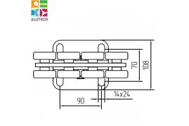 SGN.01.140 Alutech Опора роликовая (полимерные ролики), для ворот до 300 кг. Light (шт)