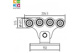 SGN.01.150 Alutech Опора роликовая (стальные ролики) для ворот до 450 кг. (шт)