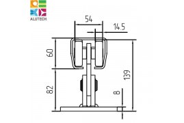 SGN.01.150 Alutech Опора роликовая (стальные ролики) для ворот до 450 кг. (шт)