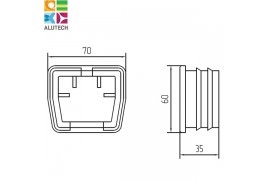 SGN.01.600 Alutech Заглушка для направляющей шины SG.01.002, SG.01.001 (шт)
