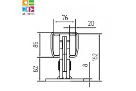 SGN.02.100 Alutech Опора роликовая (полимерные ролики), для ворот до 500 кг. Light (шт)