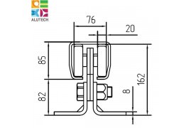 SGN.02.140 Alutech Опора роликовая (полимерные ролики), для ворот до 500 кг. Light (шт)