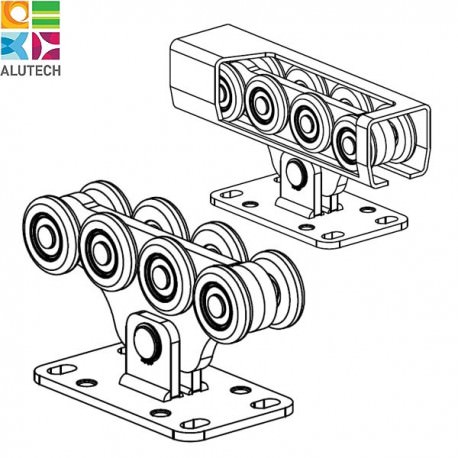 SGN.02.150 Alutech Опора роликовая (стальные ролики), для ворот до 700 кг. (шт)