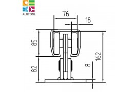 SGN.02.150 Alutech Опора роликовая (стальные ролики), для ворот до 700 кг. (шт)