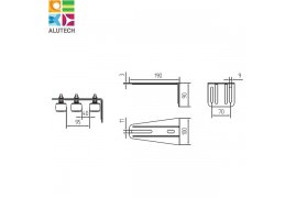 SGN.02.718 Alutech Кронштейн верхний, предотвращает раскачивание створки (шт)