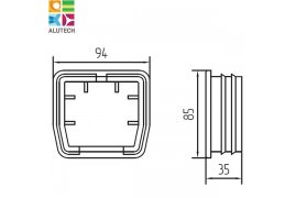 SGN.02.600 Alutech Заглушка для направляющей шины SG.02.002, SG.02.001 (шт)