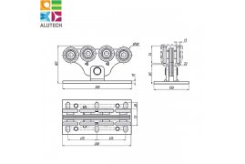 SG.02.100 Alutech Роликовая опора, для ворот до 700 кг. (шт)