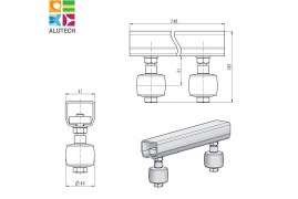 SG.01.701 Alutech Кронштейн верхний, предотвращает раскачивание створки (шт)