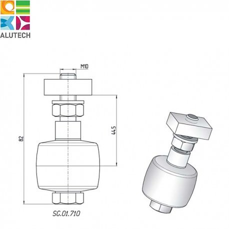 SG.01.710 Alutech Ролик резиновый (шт)