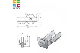 SG.01.300 Alutech Ролик концевой для шины SG.01.002, SG.01.001 (шт)