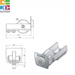 SG.02.300 Alutech Ролик концевой для шины SG.02.002, SG.02.001 (шт)