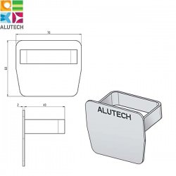 SG.01.600 Alutech Заглушка для направляющей шины SG.01.002, SG.01.001 (шт)