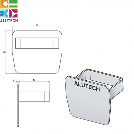 SG.01.600 Alutech Заглушка для направляющей шины SG.01.002, SG.01.001 (шт)