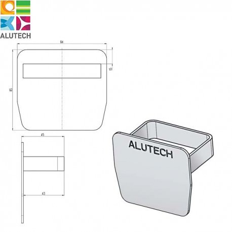 SG.02.600 Alutech Заглушка для направляющей шины SG.02.002, SG.02.001 (шт)