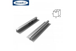 WD-LockL(grey)-475 DOORHAN Комплект средней части калитки с замком RAL9006, левая калитка, под панель 475мм (комплект)