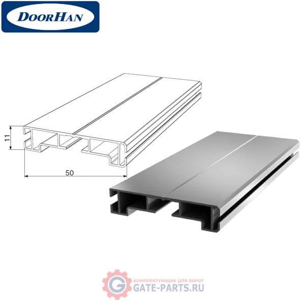 RA50EM05 DoorHan Профиль концевой RA50EM05 зеленый (п/м)