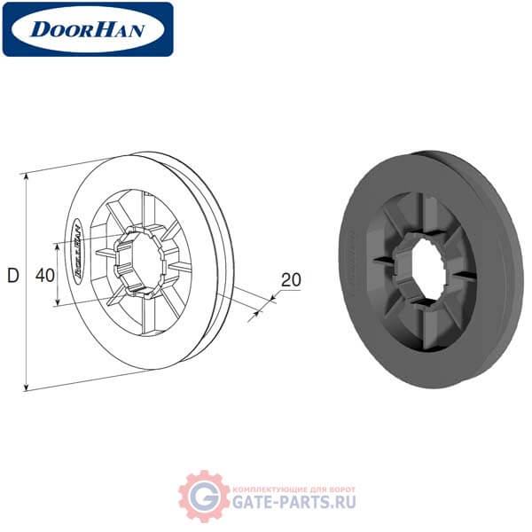 H140 DoorHan Шкив H140
