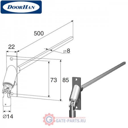 RK4S DoorHan Кардан 90 RK4S