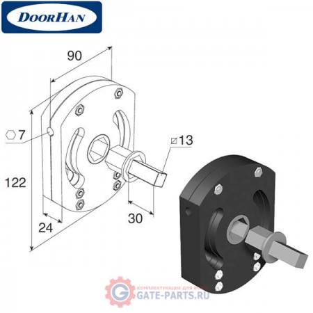 RW35 DoorHan Редуктор RW35 в сборе