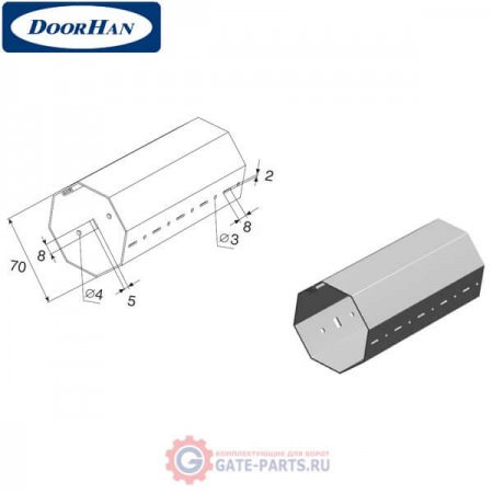 RV70 DoorHan Вал октогональный RV70x1.2 (п/м)