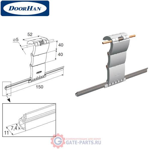 RB3 DoorHan Замок верхний автоматический RB3 двухсекционный