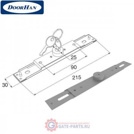 KLA77 DoorHan Замок ригельный KLA77