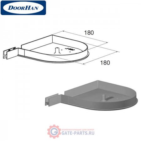 RK180D04 DoorHan Крышка боковая RK180D круглая бежевая (пара)