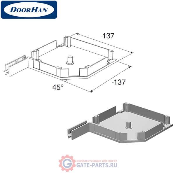 RK13708 DoorHan Крышка боковая RK13708 серебристая (пара)