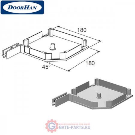 RK18005 DoorHan Крышка боковая RK18005 зеленая (пара)