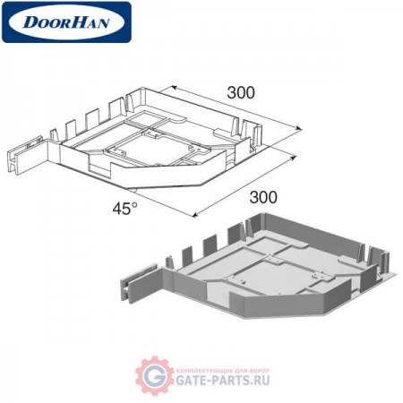 RK30007 DoorHan Крышка боковая RK30007 бордо (пара)