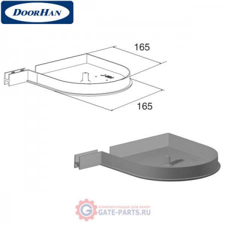 RK165D01 DoorHan Крышка боковая RK165D круглая белая (пара)