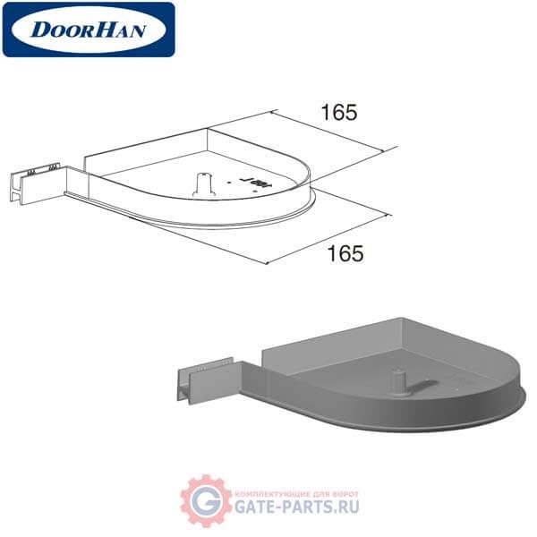 RK165D03 DoorHan Крышка боковая RK165D круглая серая (пара)