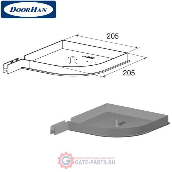 RK205R01 DoorHan Крышка боковая RK205R полукруглая белая (пара)