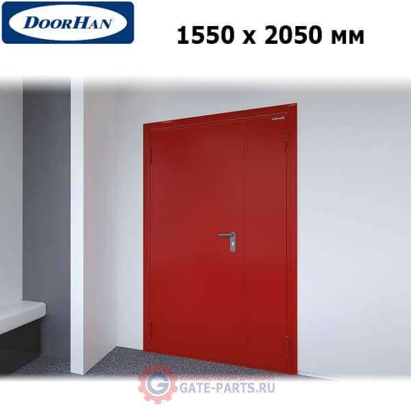 DPG60/1550/2050/7035/L/N Doorhan Дверь противопожарная 1550х2050 двухстворчатая, глухая, левая, EI60 (шт.)