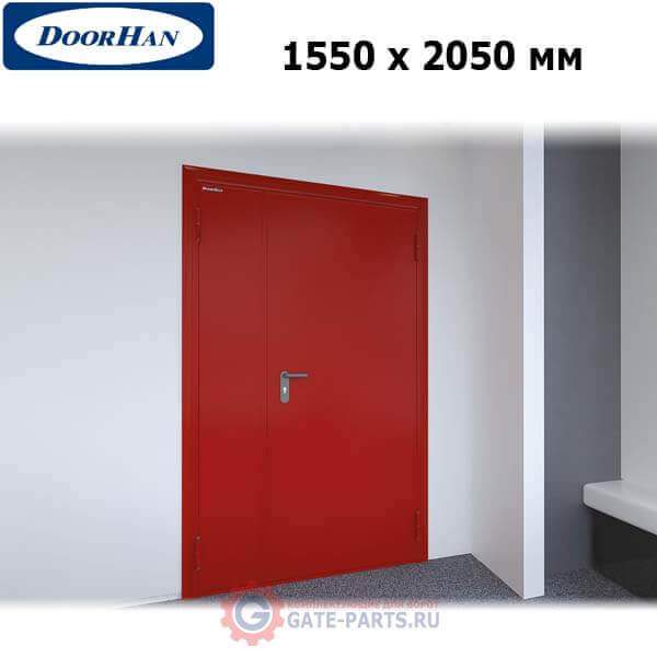 DPG60/1550/2050/7035/R/N Doorhan Дверь противопожарная 1550х2050 двухстворчатая, глухая, правая, EI60 (шт.)