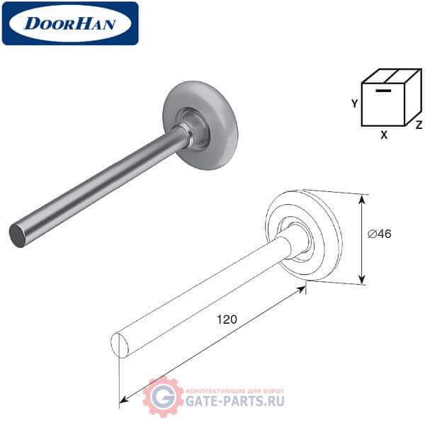 25012G DOORHAN Ролик из оцинкованной стали 120 мм (шт.)