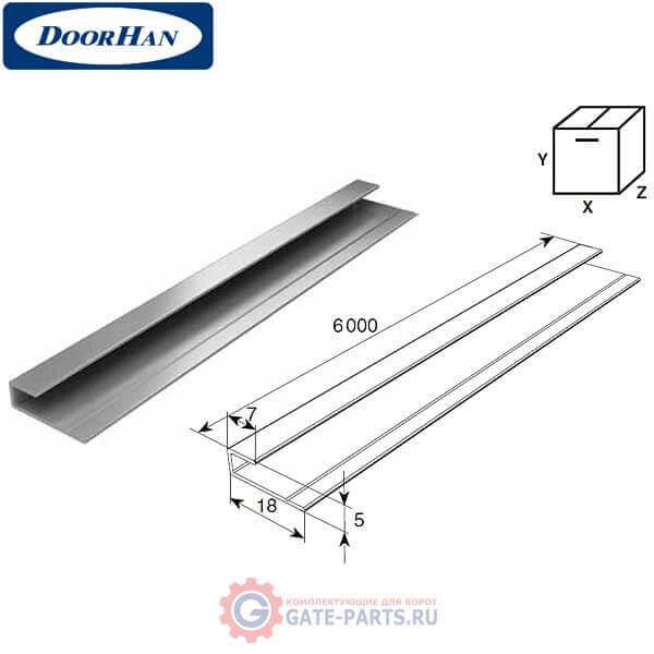 DHOP-0403/M DOORHAN Профиль алюминиевый DHOP-04 золотой дуб (п/м)