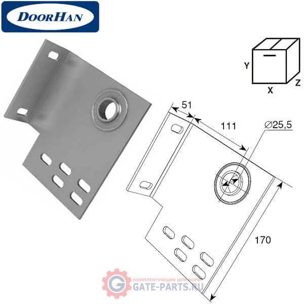 13002 DoorHan Концевой опорный кронштейн 111мм (пара)