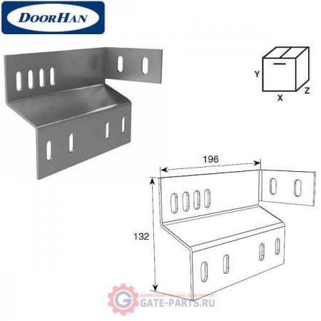 DH24623 DOORHAN Пластина соединительная концевого кронштейна с угловой стойкой (пара)