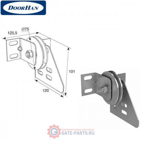 DH24627 DOORHAN Кронштейн шкива концевой облегченный в сборе (пара)
