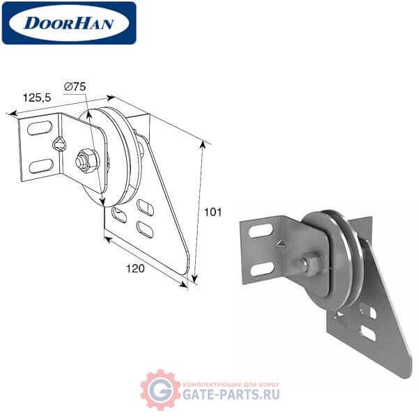 DH24627 DoorHan Кронштейн шкива концевой облегченный в сборе м(пара)