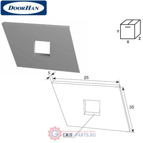 DH24619 DoorHan Закладная пластина